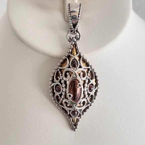 Carolyn Pollack 925 Sterling Silver, Copper, Brass Enhancer Pendant Opulence - Picture 2 of 13
